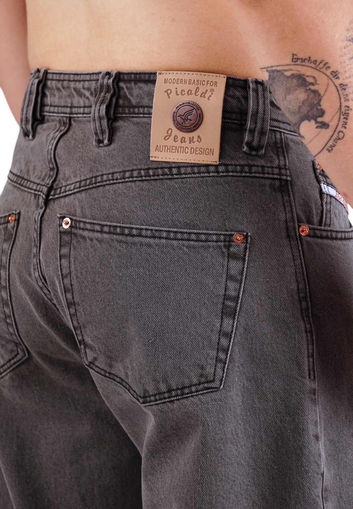 Picaldi Herren Jeans Baggy Zicco 475 Steel washed steel grey W36-L32